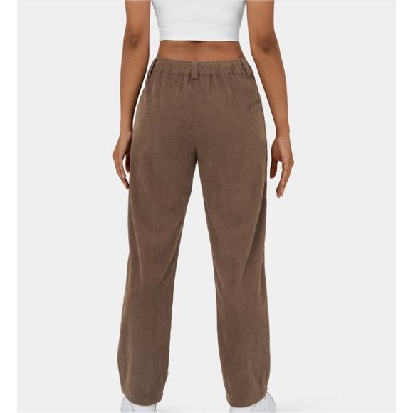 Halara Corduroy Casual Pants Cocoa Brown Size S - Picture 4 of 13